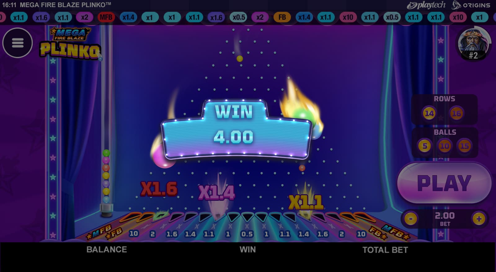 Mega Fire Blaze: Plinko